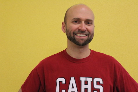 Mr. Sheffield, one of Classical's new teachers, poses for the camera in his classroom.