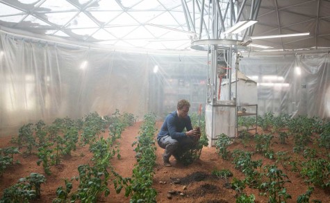 Mark Watney successfully grows potatoes in his makeshift garden on Mars. Picture credit: modernfarmer.com