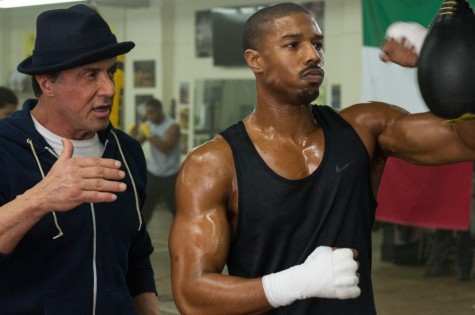 Rocky Balboa (Sylvester Stallone) oversees boxing training by Adonis Johnson (Michael B. Jordan). Picture credit: totalrocky.com