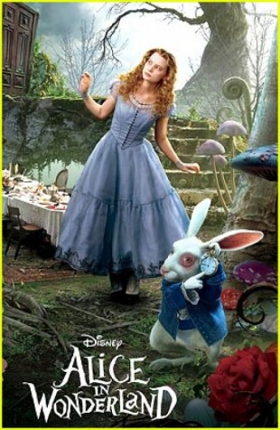 The movie poster from Alice in Wonderland owned by Disney