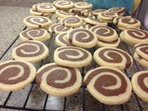 These chocolate vanilla pinwheel cookies were shared with Davis' family members. Photo courtesy of Emma Davis.