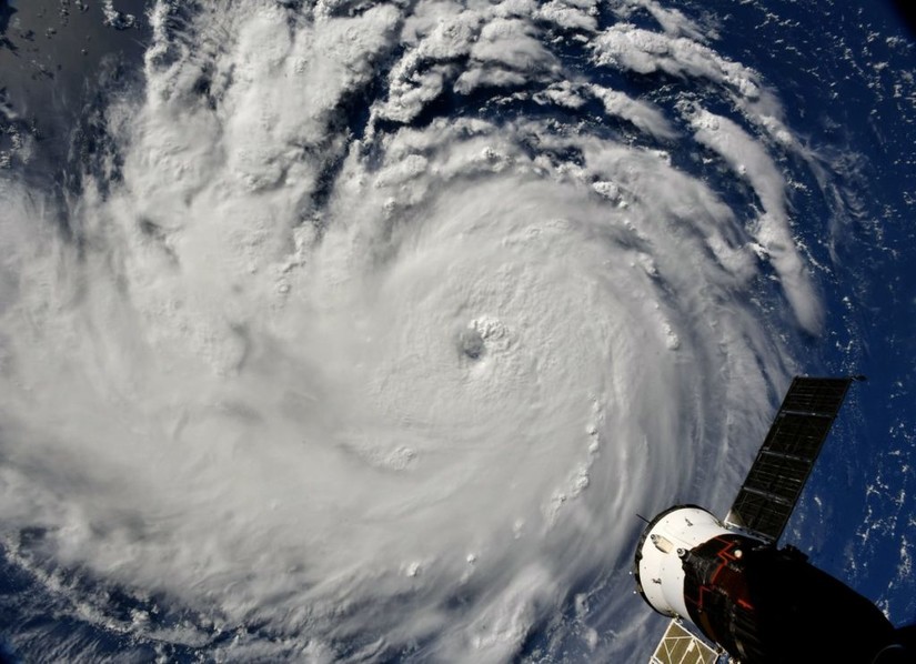 The+view+of+Hurricane+Florence+from+the+International+Space+Station.+Image+courtesy+of+NASA.